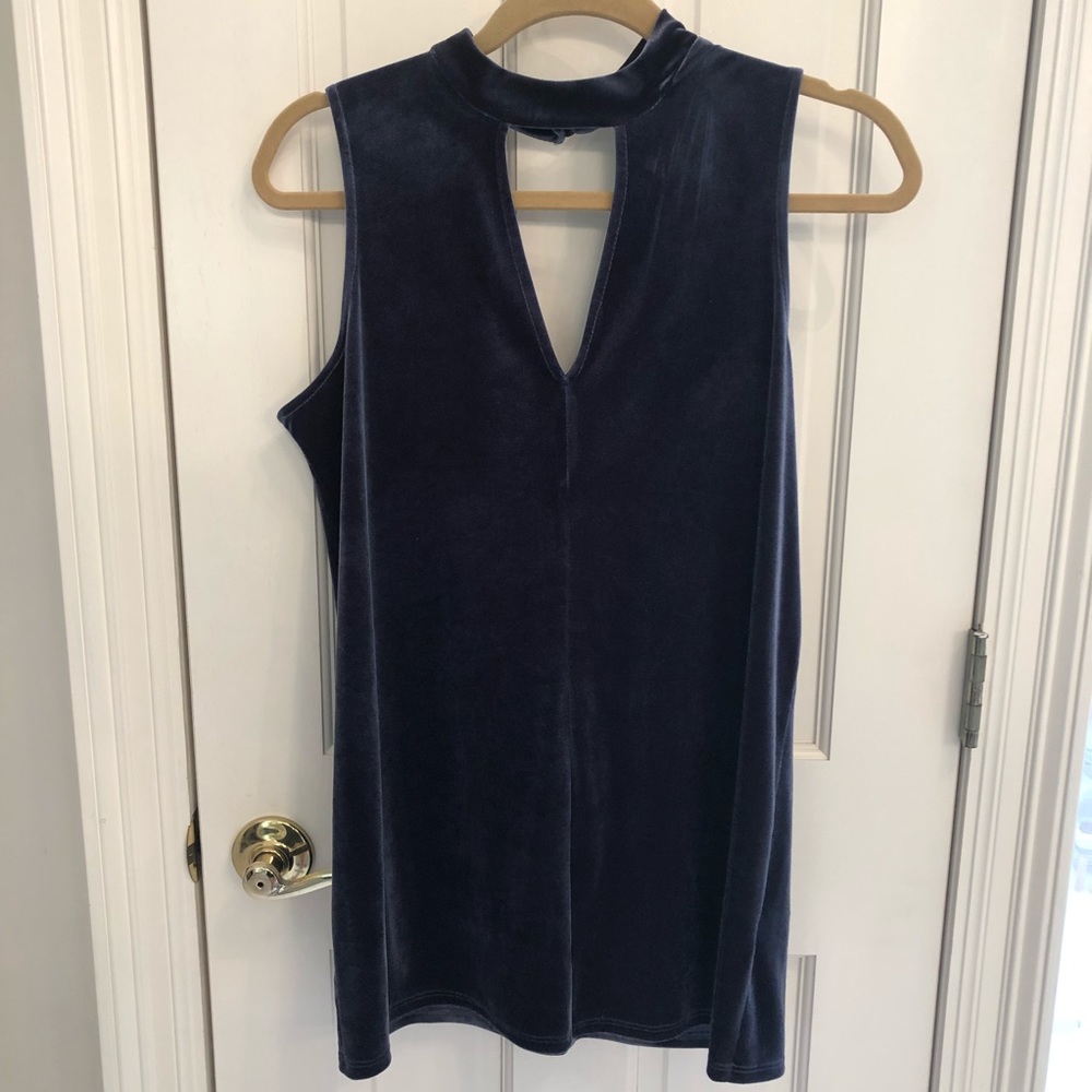 Womens’ Soprano Blue Velvet Mini Dress